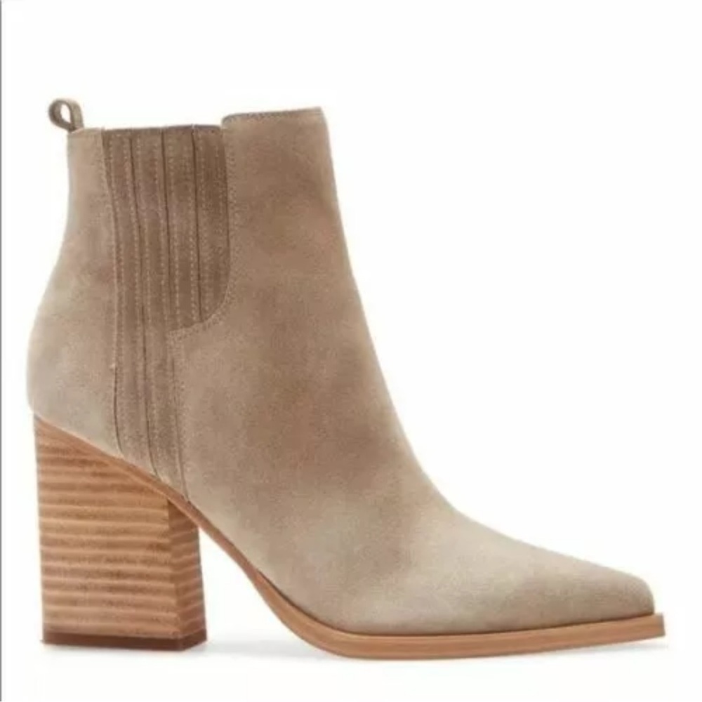 Marc Fisher Oshay Pointed Toe Bootie Taupe - 7